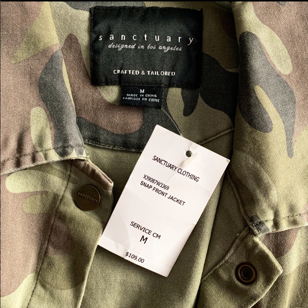 Anthropologie Sanctuary Camo Print Jacket NWT - Picture 11 of 12